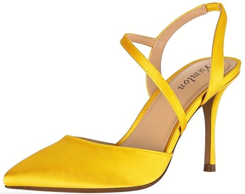 Yumlon Women's Satin Closed Toe Slingback Pumps: $33.14 Yumlon Women's Satin Closed Toe Slingback Pumps: $33.14