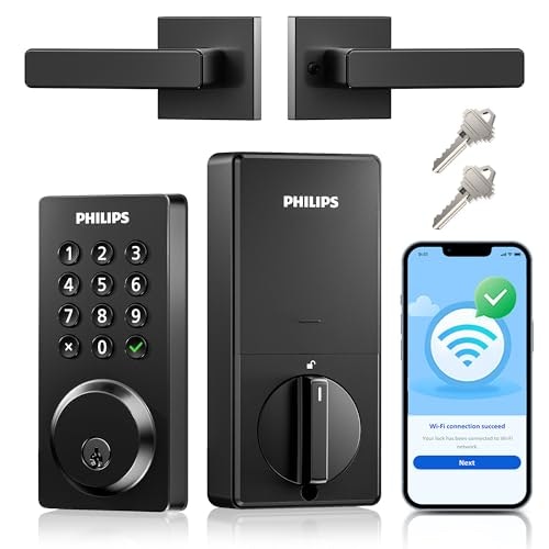 Philips WiFi Smart Deadbolt Door Lock with Handle: $104.48 Philips WiFi Smart Deadbolt Door Lock with Handle: $104.48