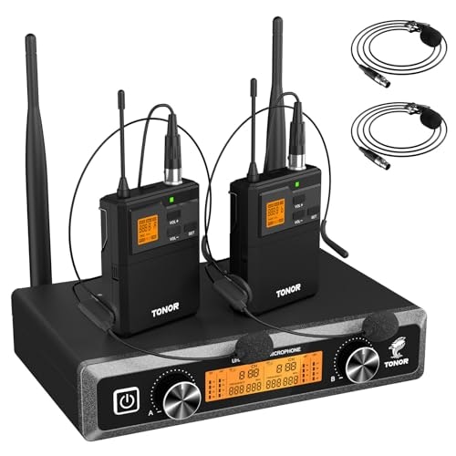 Tonor UHF Dual Wireless Lavalier and Headset Microphone System: $118.99 Tonor UHF Dual Wireless Lavalier and Headset Microphone System: $118.99