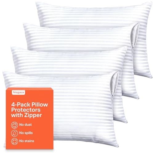 Standard Ultra Soft Pillow Protectors with Zipper 4-Pack: $11.89 Standard Ultra Soft Pillow Protectors with Zipper 4-Pack: $11.89