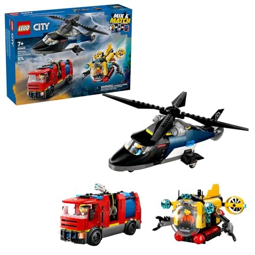 LEGO City 3-in-1 Helicopter, Fire Truck & Submarine Set 60462: $41.99 LEGO City 3-in-1 Helicopter, Fire Truck & Submarine Set 60462: $41.99