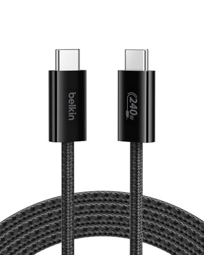 Belkin 6.6-Foot 240W USB-C to USB-C Braided Cable: $10.99 Belkin 6.6-Foot 240W USB-C to USB-C Braided Cable: $10.99