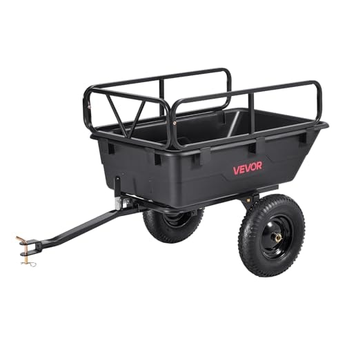 Vevor 500-Pound 10-Cubic Foot ATV UTV Dump Trailer: $163.92