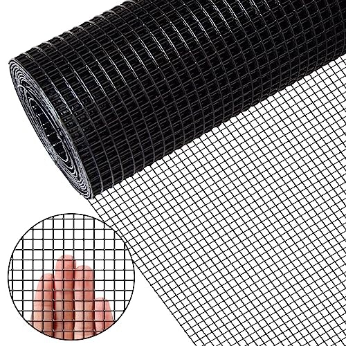 Zevemomo 36-Inch x 50-Foot 1/4-Inch Black Vinyl Coated Hardware Cloth Roll: $63.89