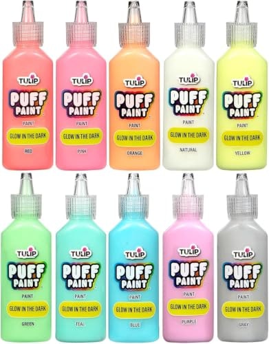 Tulip Glow-in-the-Dark Puff Fabric Paint 10-Pack: $8.07 Tulip Glow-in-the-Dark Puff Fabric Paint 10-Pack: $8.07