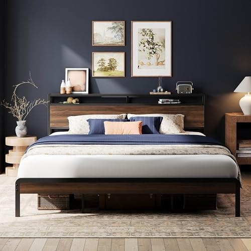 Likimio California King Bed Frame with Storage Headboard: $159.94 Likimio California King Bed Frame with Storage Headboard: $159.94