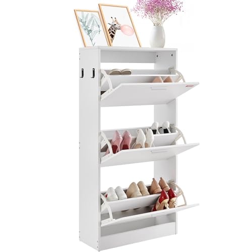 Vevor 3-Drawer Shoe Storage Cabinet: $82.90