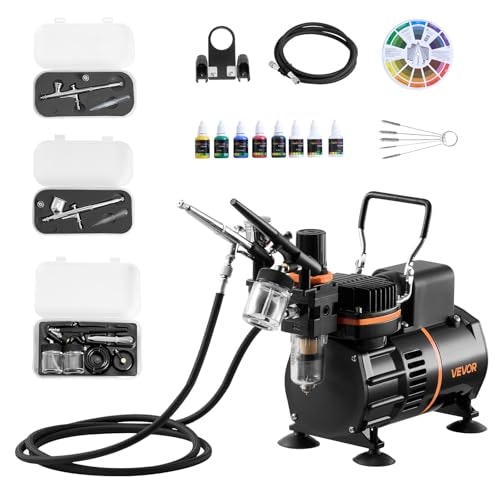 Vevor 1/6 HP Airbrush Kit with 3 Airbrushes: $91.90 Vevor 1/6 HP Airbrush Kit with 3 Airbrushes: $91.90