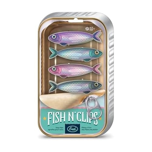 Genuine Fred Fish 'N Clips Sardine Bag Clips 4-Pack: $8.99 Genuine Fred Fish 'N Clips Sardine Bag Clips 4-Pack: $8.99