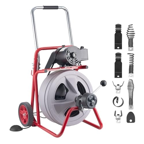 Vevor 100-Foot x 1/2-Inch Auto-Feed Sewer Snake Drain Cleaner: $329.31 Vevor 100-Foot x 1/2-Inch Auto-Feed Sewer Snake Drain Cleaner: $329.31