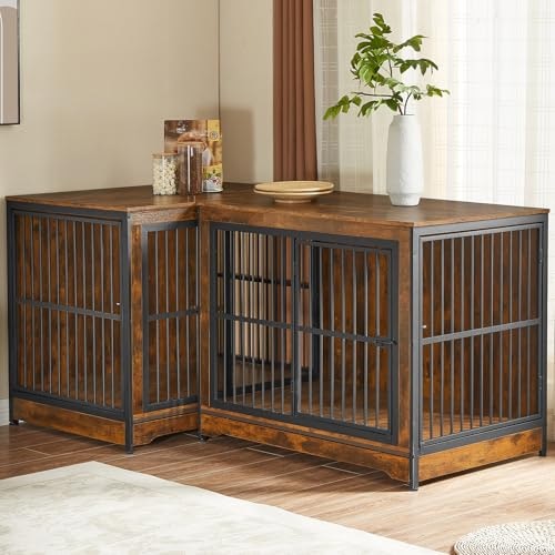 Rovibek 86-inch Stackable Double Dog Crate Furniture: $322.96 Rovibek 86-inch Stackable Double Dog Crate Furniture: $322.96