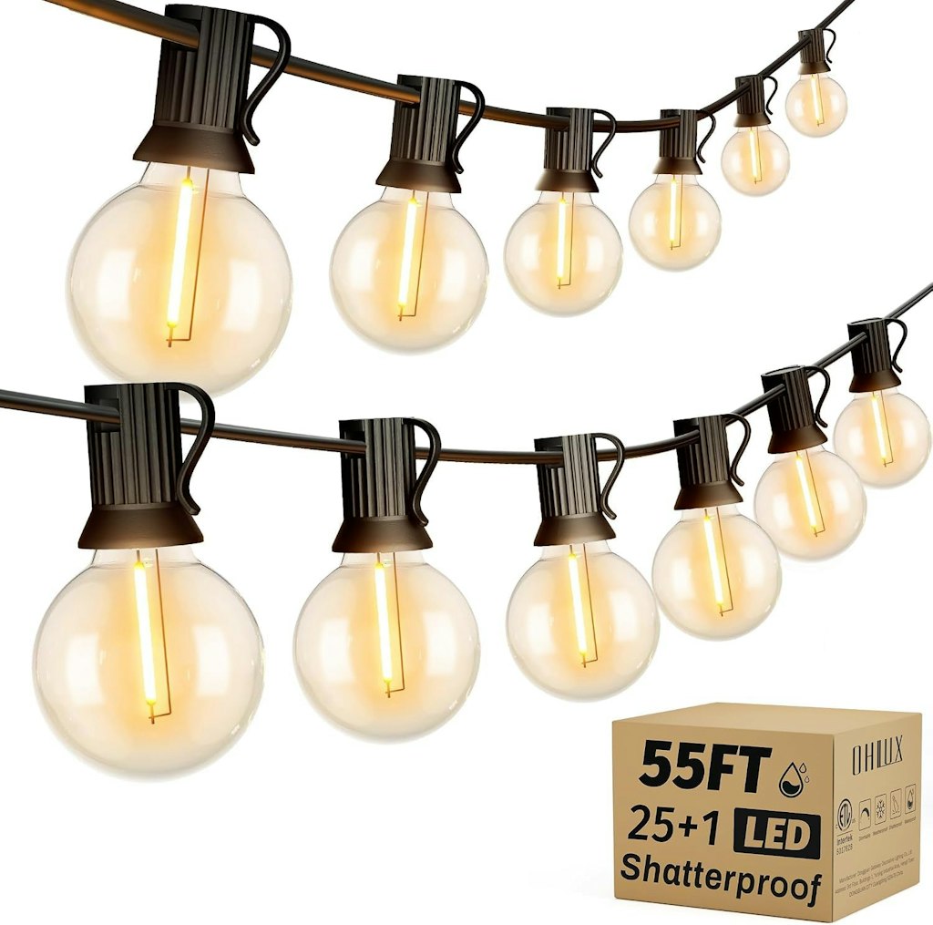 55-Foot G40 LED Outdoor String Lights: $15 55-Foot G40 LED Outdoor String Lights: $15