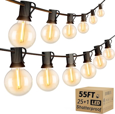 55-Foot G40 LED Outdoor String Lights for $15 + free shipping w/ Prime