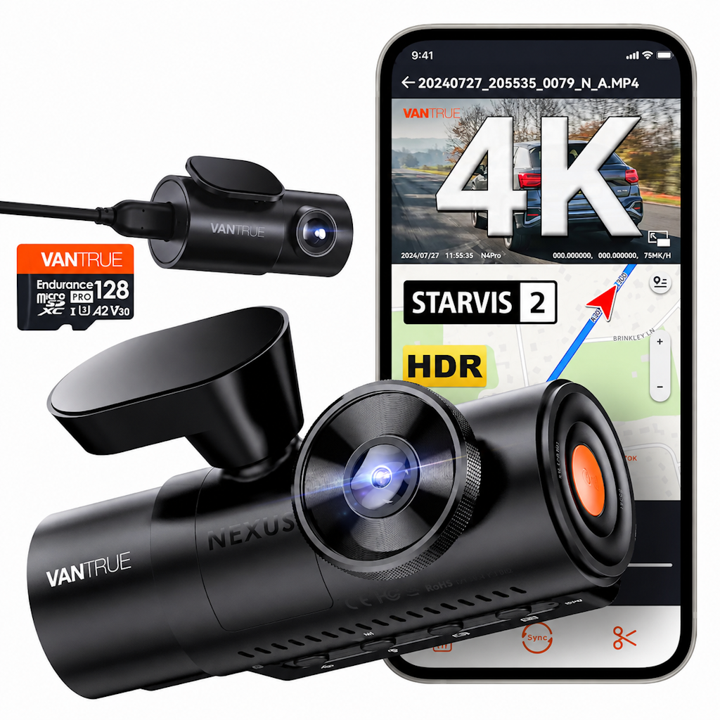 Vantrue N4 PRO 4K 3-Ch Dash Cam: $249.99
