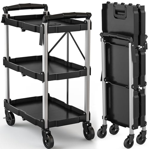 DWVO 3-Tier Foldable Service Cart: $79.98 DWVO 3-Tier Foldable Service Cart: $79.98