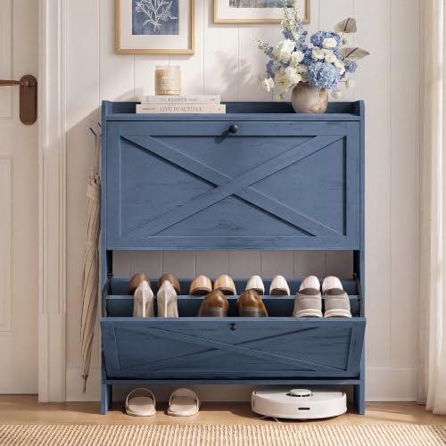 Vasagle Narrow 2-Drawer Shoe Storage Cabinet: $77.39