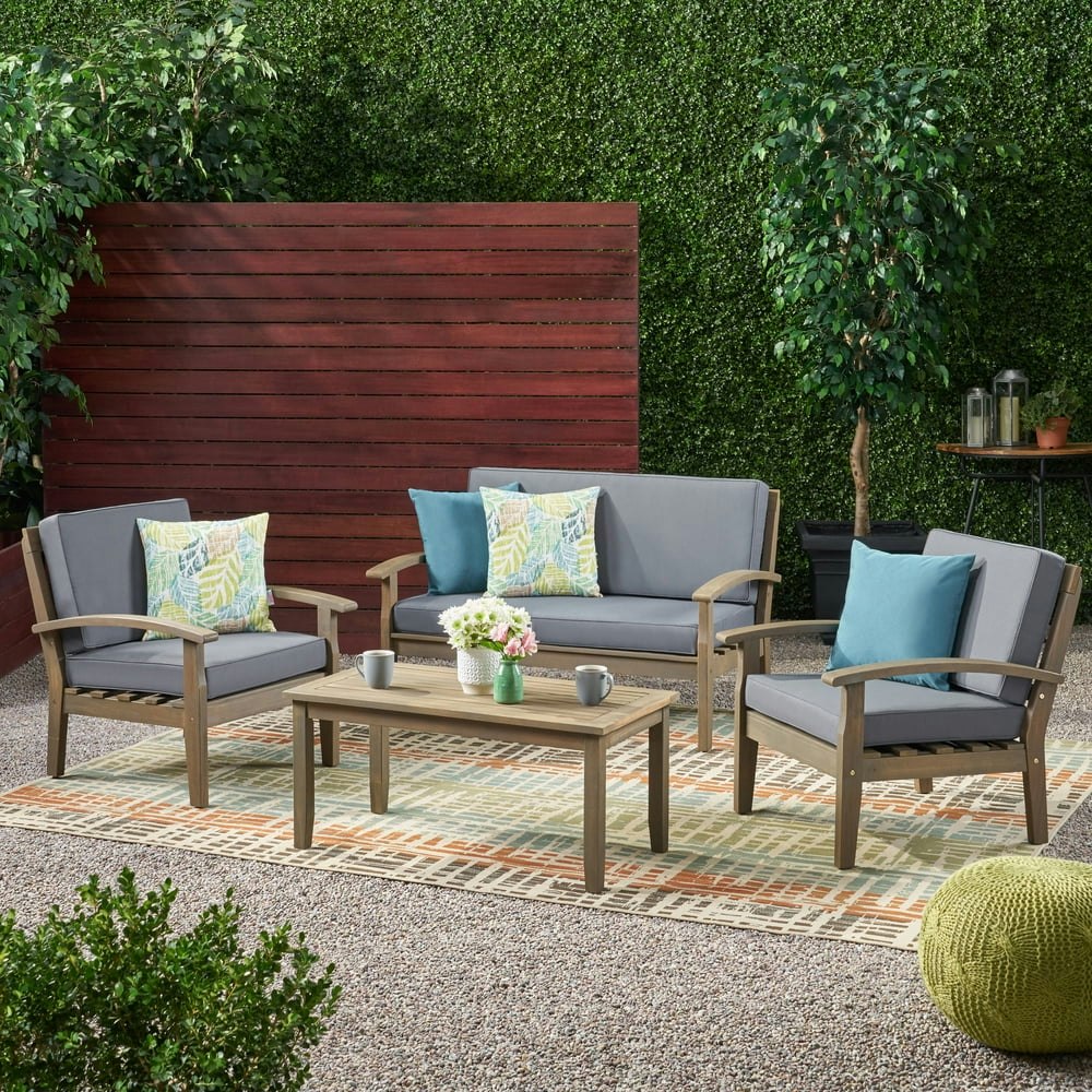 Ryland 4-Piece Acacia Wood Outdoor Chat Set: $932.54 Ryland 4-Piece Acacia Wood Outdoor Chat Set: $932.54