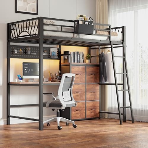 Decofy Twin Loft Bed with Desk and Storage Drawers: $224.98 Decofy Twin Loft Bed with Desk and Storage Drawers: $224.98