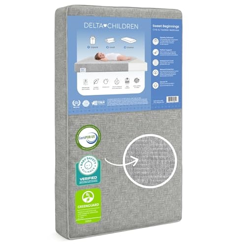 Delta Children Sweet Beginnings Dual-Sided Crib and Toddler Mattress: $79.99 Delta Children Sweet Beginnings Dual-Sided Crib and Toddler Mattress: $79.99