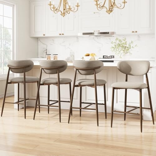 Malol Upholstered Bar Stools 4-Pack: $206.09