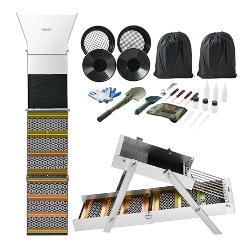 Vevor 50-inch 3-in-1 Folding Highbanker Gold Panning 26-Piece Kit: $109.90 Vevor 50-inch 3-in-1 Folding Highbanker Gold Panning 26-Piece Kit: $109.90