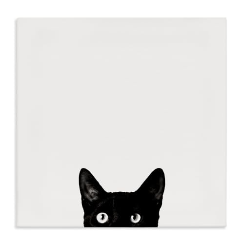 Black Cat Peeking From Below 24" x 24" Canvas Wall Art: $28.80 Black Cat Peeking From Below 24" x 24" Canvas Wall Art: $28.80