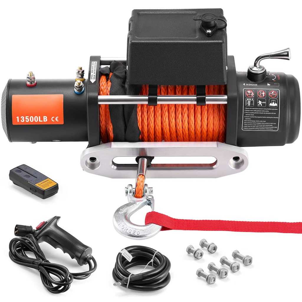 SucceBuy 13,500-lb. Electric Winch w/ 80-Foot Synthetic Rope: $160 SucceBuy 13,500-lb. Electric Winch w/ 80-Foot Synthetic Rope: $160