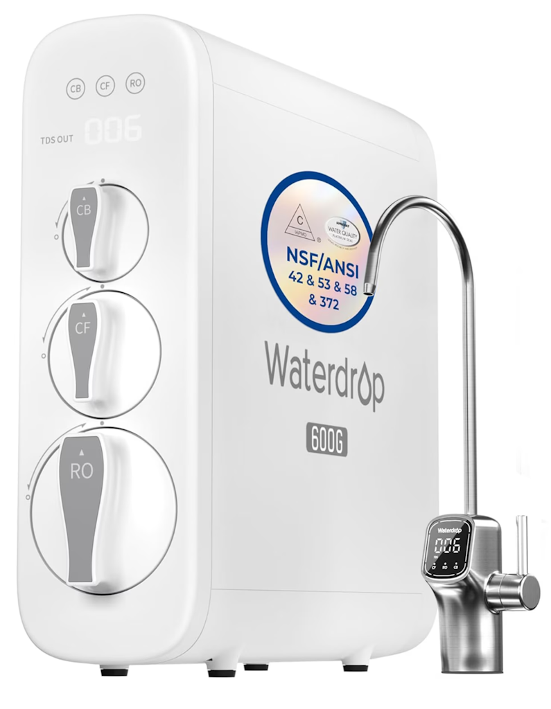 Restored Waterdrop G3P600 Tankless Reverse Osmosis Water Filter System: $309