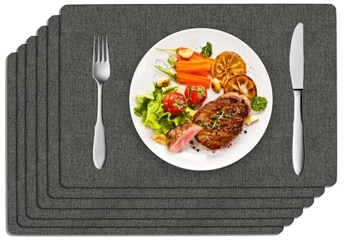 Dolopl Faux Leather Placemats 6-Pack: $9.98