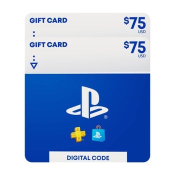 Two $75 Sony PlayStation Gift Cards: $135 for members