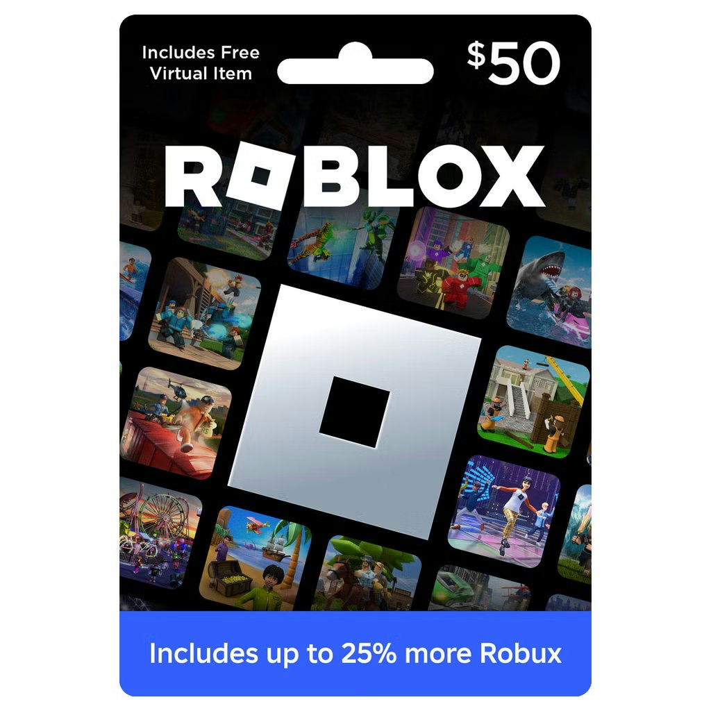Roblox $50 Gift Card w/ Exclusive Virtual Item: $45 for members