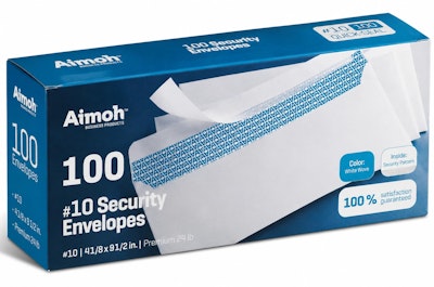 Aimoh 100-Count #10 Self-Seal Security Mailing Envelopes for $8 w/ Subscribe & Save + free shipping w/ Prime