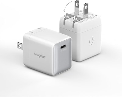 Wegear 45W GaN USB C Wall Charger 2-Pack for $13 + free shipping w/ Prime