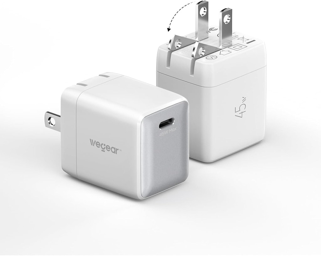 Wegear 45W GaN USB C Wall Charger 2-Pack: $12.99