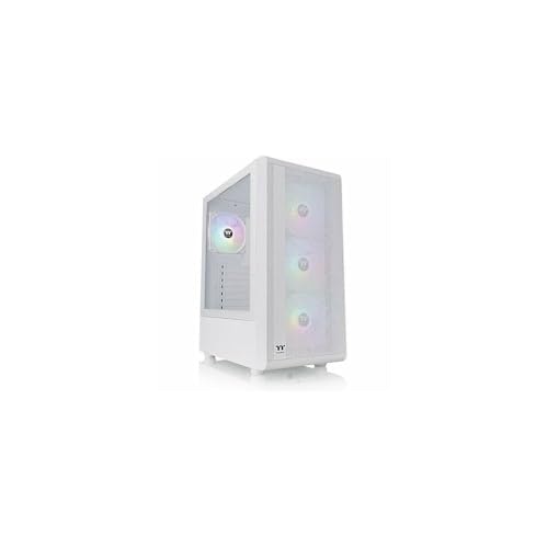 Thermaltake S200 Plus TG ARGB Snow Mid Tower Case: $59.99