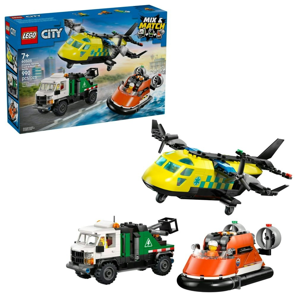 LEGO City Airplane, Service Truck & Hovercraft 60505: $34 LEGO City Airplane, Service Truck & Hovercraft 60505: $34