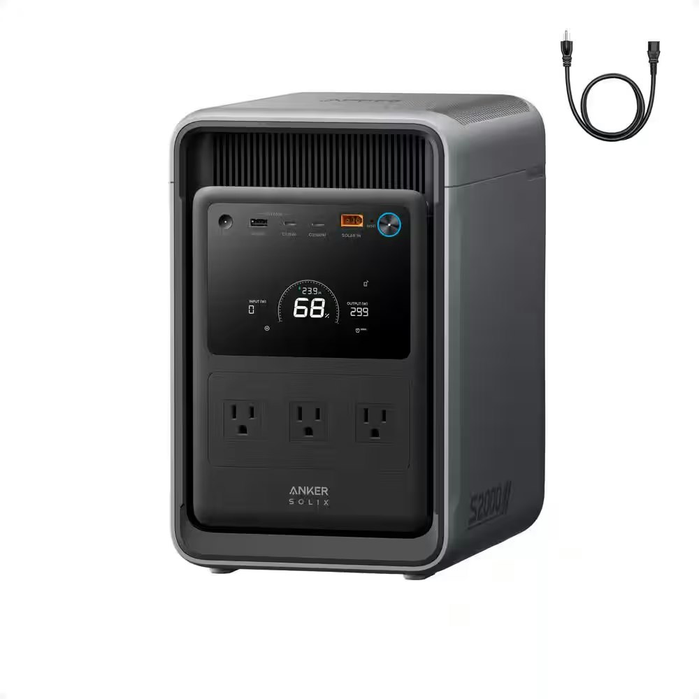 Anker SOLIX S2000 1,500-Watt Portable Power Station: $650