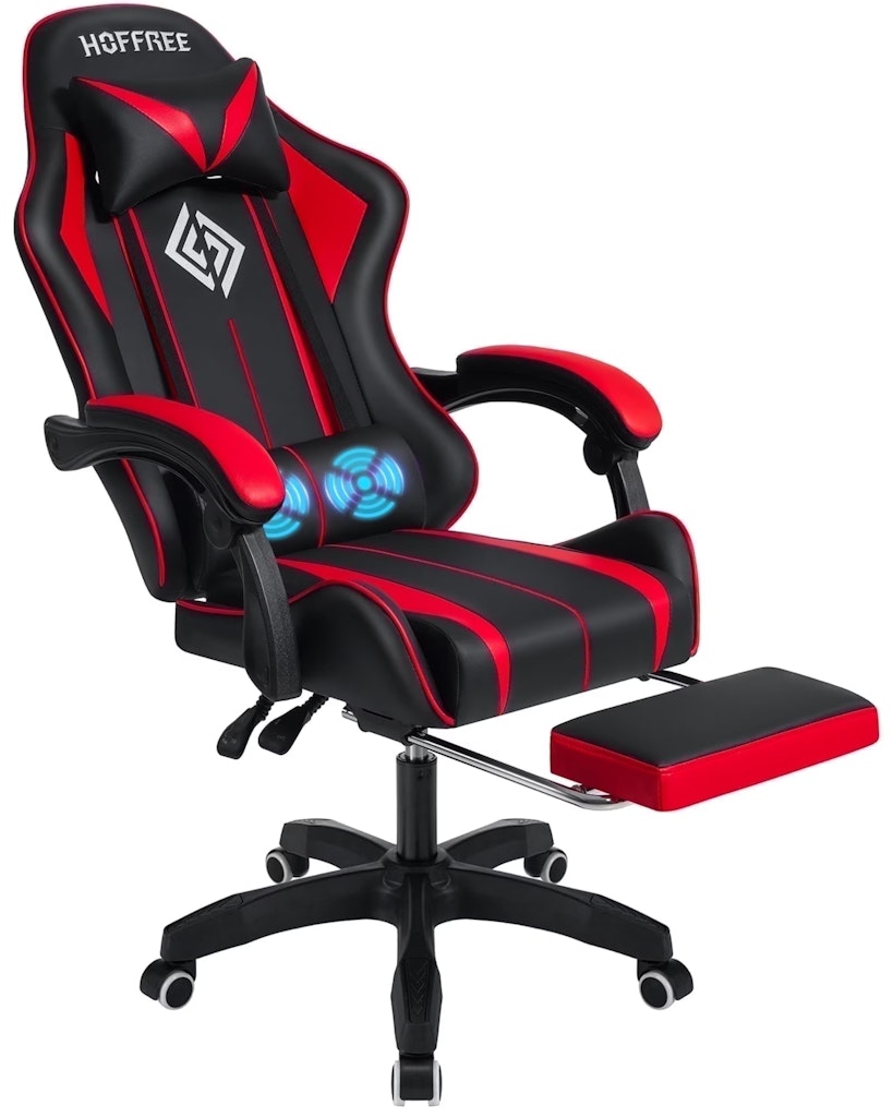 Hoffree Massage Gaming Chair with Footrest: $96.95 Hoffree Massage Gaming Chair with Footrest: $96.95