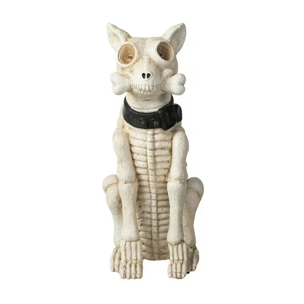 Glitzhome Lighted Skeleton Dog 20.5" Halloween Porch Decor: $38 Glitzhome Lighted Skeleton Dog 20.5" Halloween Porch Decor: $38