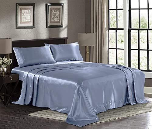 Skyblue Satin Twin Sheet Set 3-Pack: $16.11 Skyblue Satin Twin Sheet Set 3-Pack: $16.11