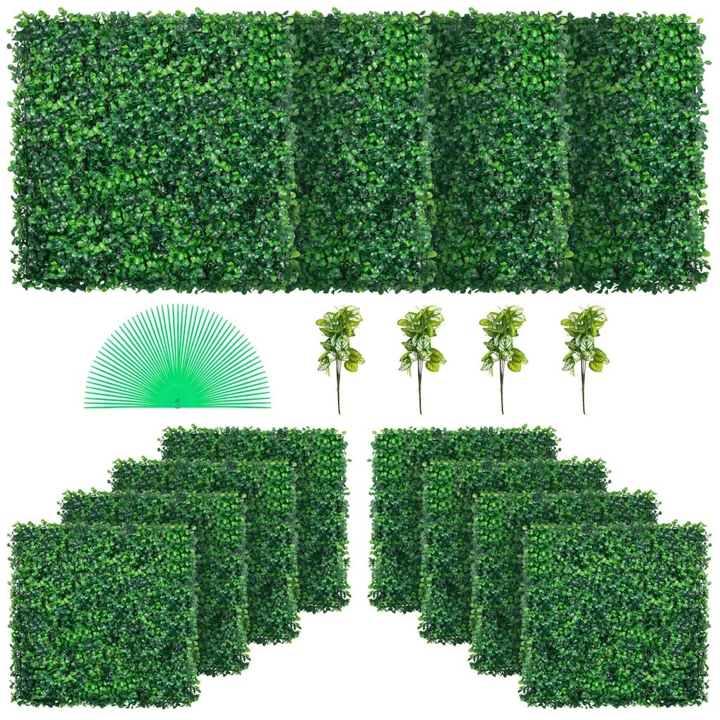 Vevor 12-Piece 20" Artificial Boxwood Panels: $34 Vevor 12-Piece 20" Artificial Boxwood Panels: $34