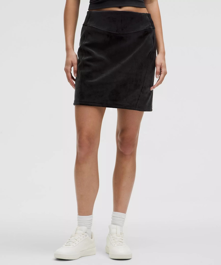 lululemon Women's Scuba Mid-Rise Velvet Mini Skirt: $34