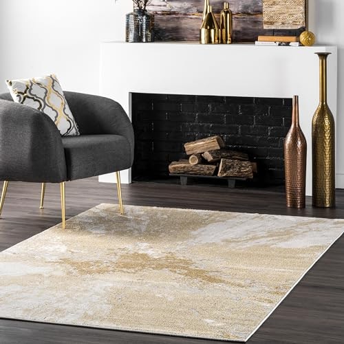 nuLOOM Cyn Abstract Power Loomed Area Rug 5-Foot Square: $42