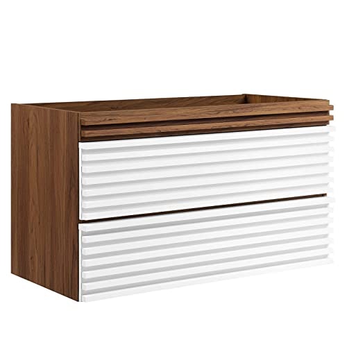 Modway Render 36-inch Wall-Mount Bathroom Vanity Cabinet: $144.75 Modway Render 36-inch Wall-Mount Bathroom Vanity Cabinet: $144.75