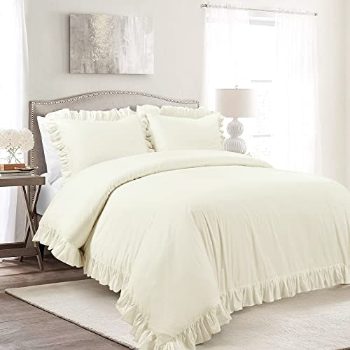 Lush Decor Reyna Ruffle 3-Piece Queen Duvet Cover Set: $93.47