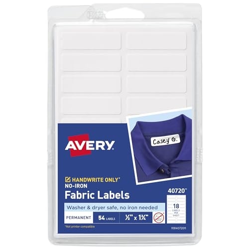 Avery No-Iron Fabric Labels 54-Pack: $4.99