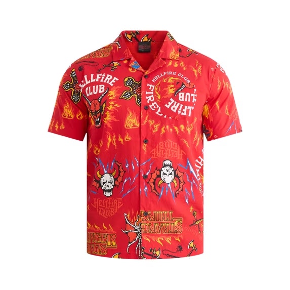Netflix Stranger Things Men's Hellfire Club 100% Cotton Shirt: $3.75