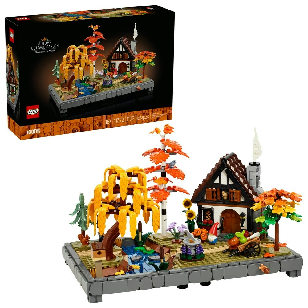 LEGO Icons Autumn Cottage Garden Building Set: $85