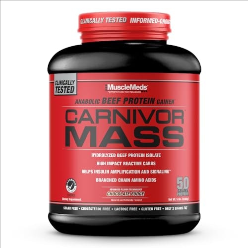 MuscleMeds Carnivor Beef Protein Mass Gainer 5lb: $47.02