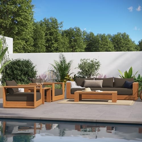 Modway Tahoe 5-Piece Acacia Wood Patio Furniture Set: $1,825.60
